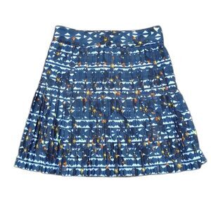 J Crew Floral and Geometric Print Pleated Lattice Skirt Size 00